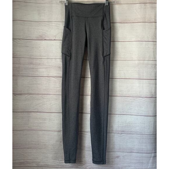 Lululemon Heather Charcoal Gray Speed Up Leggings Running Size 2 Tall - Picture 1 of 14